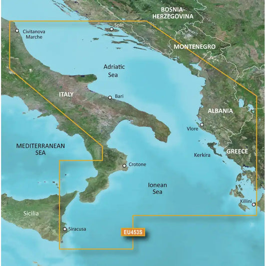 GARMIN BlueChart g3-Vision Seekartenmodul - VEU453S - Adria, Südküste