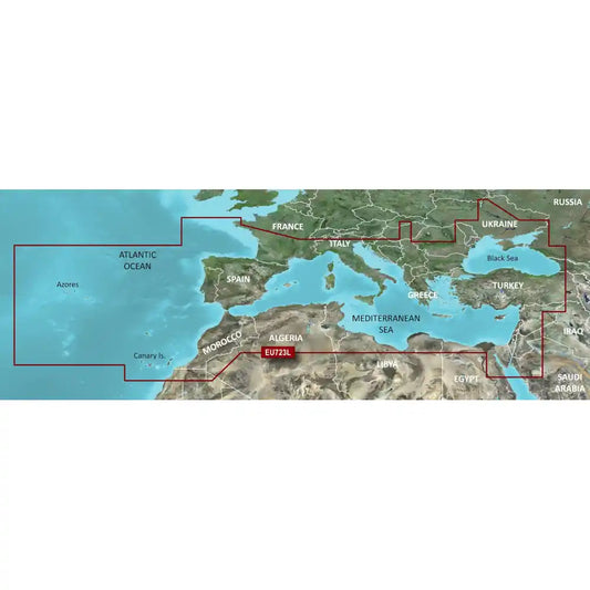 GARMIN BlueChart g3-Vision Seekartenmodul - VEU723L - Südeuropa, Atlantik, Mittelmeer, schwarzes Meer